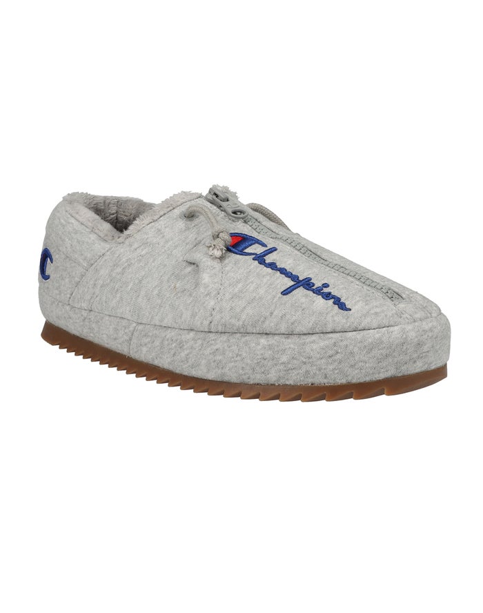 Champion University Zip Slippers Heren - Grijs - Belgie 2061SRLFI